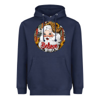 Navy believe Santa Claus Christmas Heavyweight Hoodie - Jasminsmagicworld