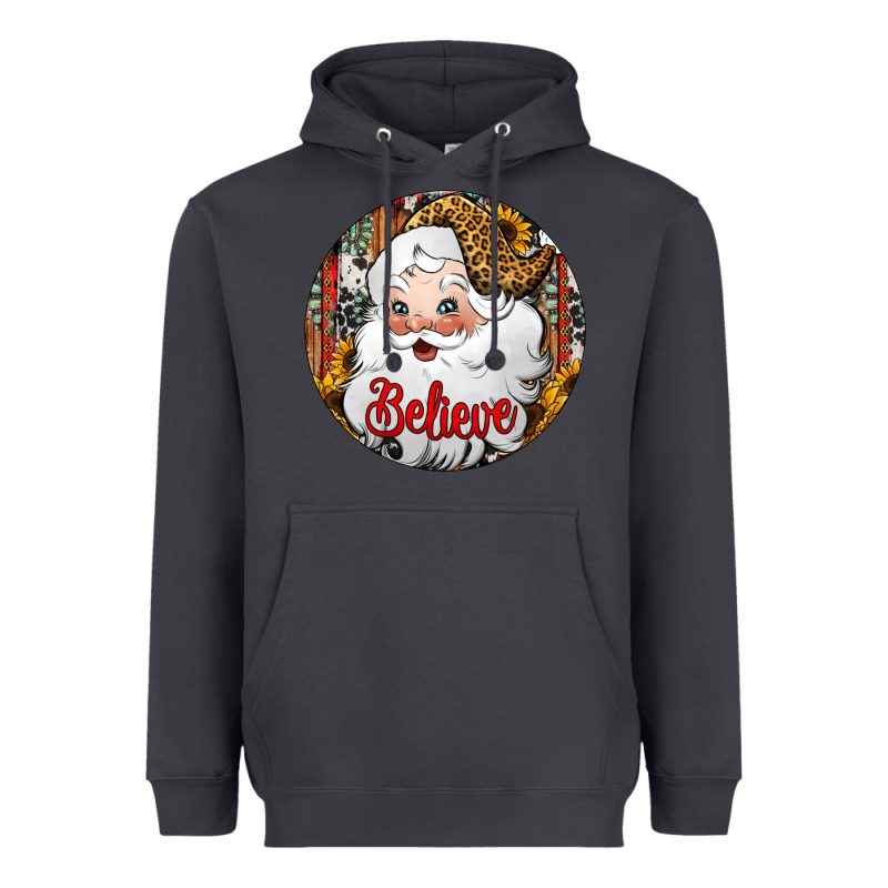 Believe Santa Claus Christmas Heavyweight Hoodie by Jasminsmagicworld | Teevron