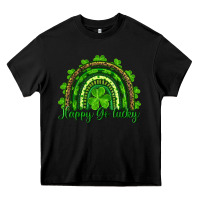 Black st. patrick's day happy go lucky Heavy Core Tee - RanaPortraitStore