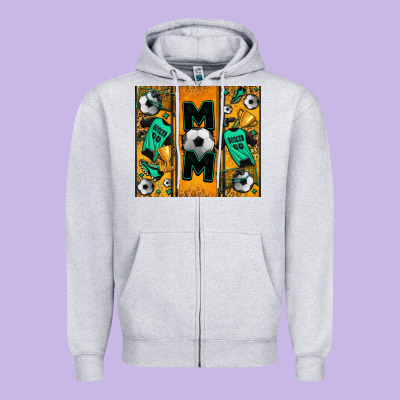 Soccer Mom Tumbler Zipper Hoodie Designed By Jasminsmagicworld