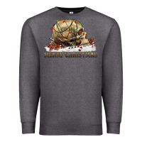 Charcoal Heather Merry christmas skull Premium Sweatshirt - RanaPortraitStore