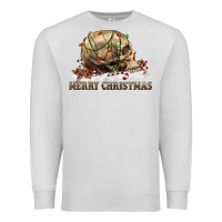 Dove Grey Merry christmas skull Premium Sweatshirt - RanaPortraitStore
