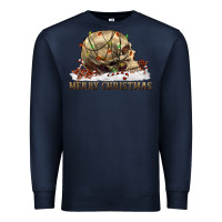 Navy Merry christmas skull Premium Sweatshirt - RanaPortraitStore