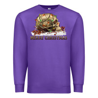 Purple Merry christmas skull Premium Sweatshirt - RanaPortraitStore