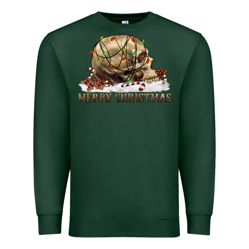 Merry Christmas Skull Premium Sweatshirt by RanaPortraitStore | Teevron
