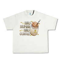 Pistachio Half Human Half Coffee Urban Heavy Tee - CowhideDigitalArt