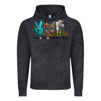 Vintage Black Peace Love Southdown Sheep Vintage Hoodie - LillyAllenDesigns