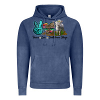 Vintage Denim Peace Love Southdown Sheep Vintage Hoodie - LillyAllenDesigns