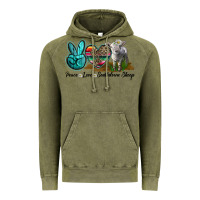 Vintage Olive Peace Love Southdown Sheep Vintage Hoodie - LillyAllenDesigns