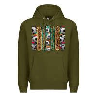 Army Green soccer camouflage serape cowhide turquoise leopard glitter  brushstrok Premium Hoodie - Artiststas