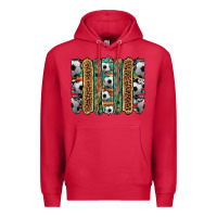 Cardinal soccer camouflage serape cowhide turquoise leopard glitter  brushstrok Premium Hoodie - Artiststas