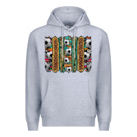 Heather Grey soccer camouflage serape cowhide turquoise leopard glitter  brushstrok Premium Hoodie - Artiststas