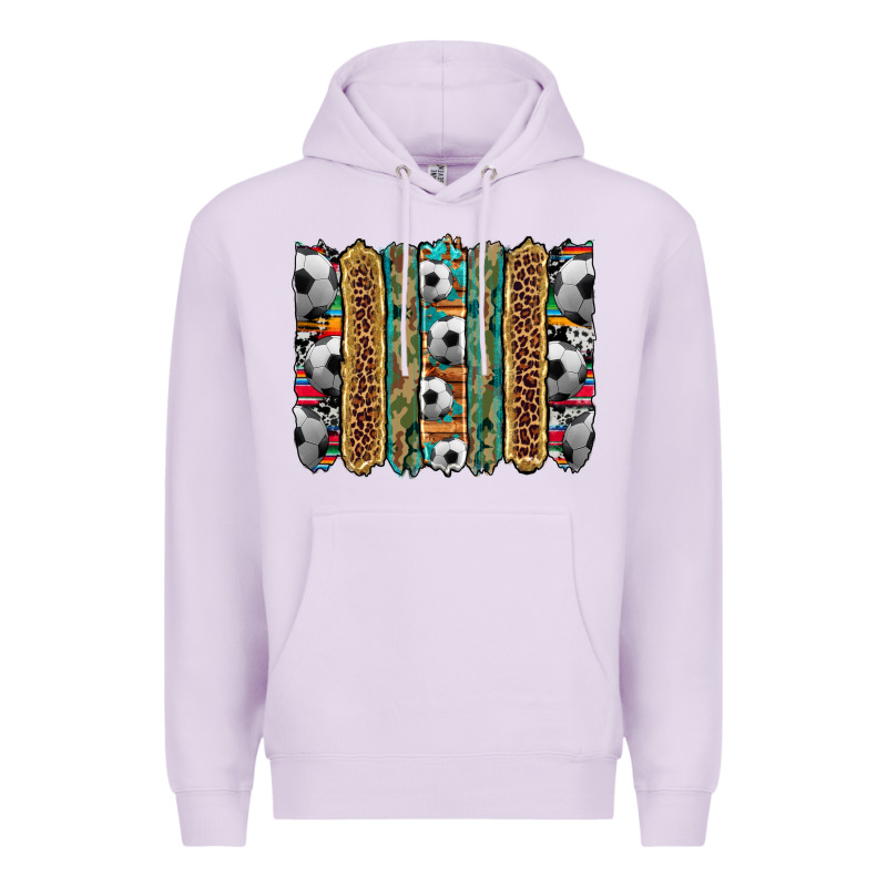 Soccer Camouflage Serape Cowhide Turquoise Leopard Glitter  Brushstrok Premium Hoodie by Artiststas | Teevron
