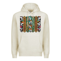 Oatmeal Heather soccer camouflage serape cowhide turquoise leopard glitter  brushstrok Premium Hoodie - Artiststas