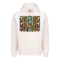 Pale Pink soccer camouflage serape cowhide turquoise leopard glitter  brushstrok Premium Hoodie - Artiststas