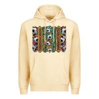 Pina Colada soccer camouflage serape cowhide turquoise leopard glitter  brushstrok Premium Hoodie - Artiststas