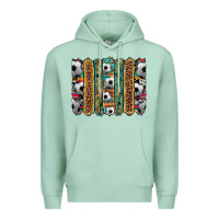 Seafoam soccer camouflage serape cowhide turquoise leopard glitter  brushstrok Premium Hoodie - Artiststas