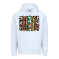 White soccer camouflage serape cowhide turquoise leopard glitter  brushstrok Premium Hoodie - Artiststas
