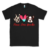 Black Peace Love Frenchie Classic Tee - Jasminsmagicworld