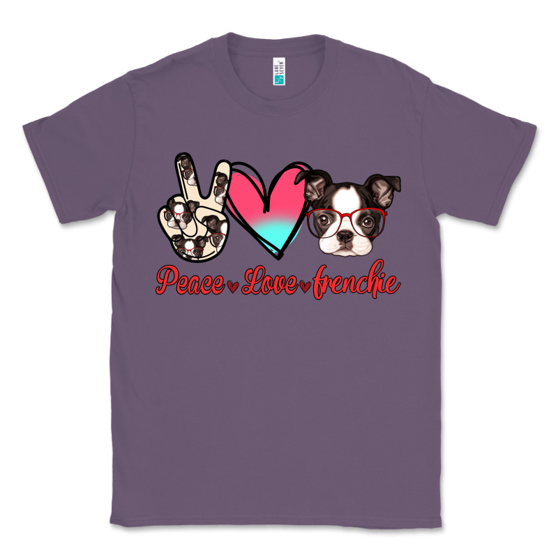Peace Love Frenchie Classic Tee by Jasminsmagicworld | Teevron