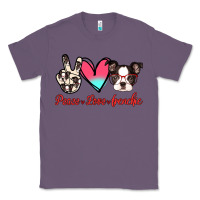 Lavender Peace Love Frenchie Classic Tee - Jasminsmagicworld