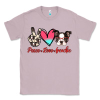 Lilac Peace Love Frenchie Classic Tee - Jasminsmagicworld