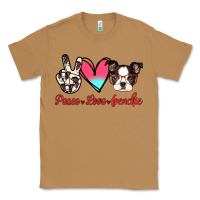 Toasted Coconut Peace Love Frenchie Classic Tee - Jasminsmagicworld