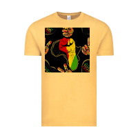 Vintage Mustard African Freedom Seamless Pattern Vintage Tee - BundleAndBundleShop