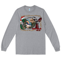 Heather Grey joy Christmas Long Sleeve Tee - CowhideDigitalArt