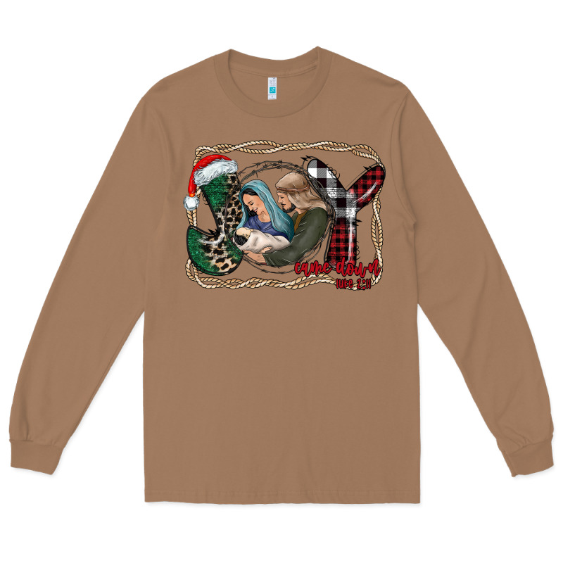Joy Christmas Long Sleeve Tee by CowhideDigitalArt | Teevron