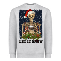 Heather Grey let it snow Heavyweight Sweatshirt - RanaPortraitStore