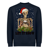 Navy let it snow Heavyweight Sweatshirt - RanaPortraitStore