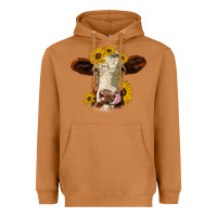 Meerkat hereford cattle sunflowers heifer Heavyweight Hoodie - Jasminsmagicworld