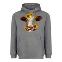 Storm hereford cattle sunflowers heifer Heavyweight Hoodie - Jasminsmagicworld