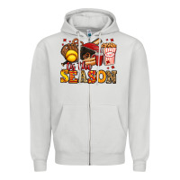Dove Grey tis the season softball Zipper Hoodie - Jasminsmagicworld