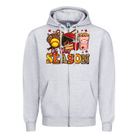 Heather Grey tis the season softball Zipper Hoodie - Jasminsmagicworld