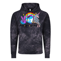 Cloud Black peace love unicorn Vintage Hoodie - LillyAllenDesigns