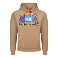 Vintage Coffee peace love unicorn Vintage Hoodie - LillyAllenDesigns