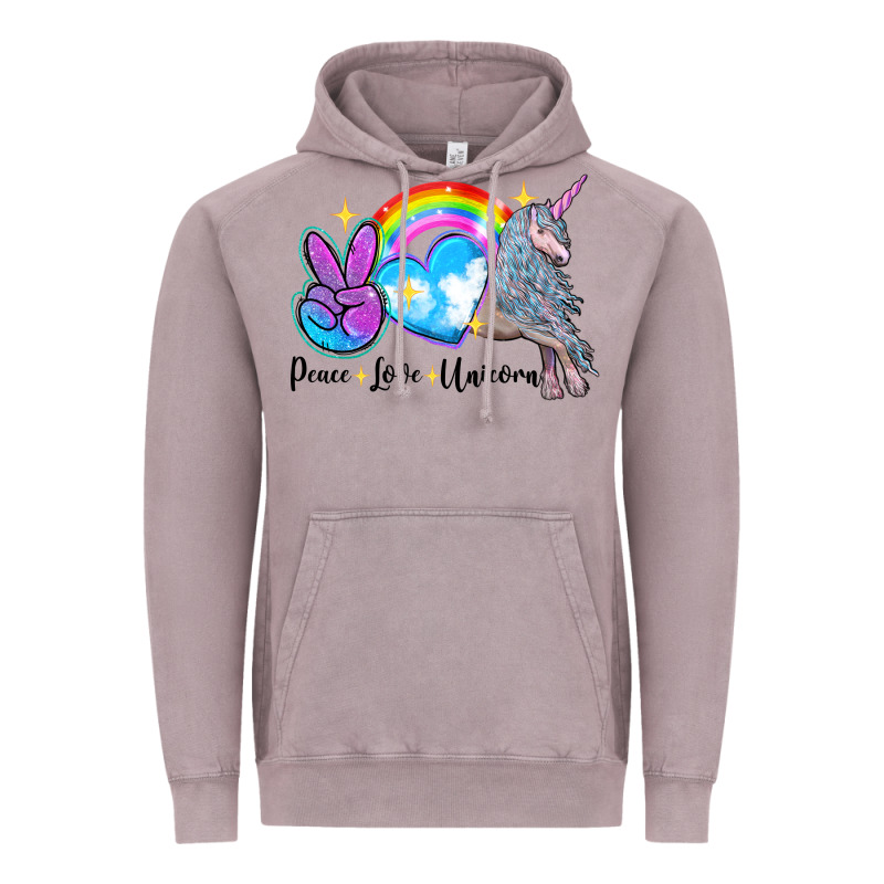 Peace Love Unicorn Vintage Hoodie by LillyAllenDesigns | Teevron