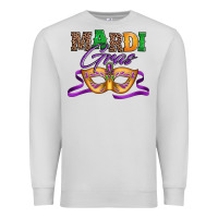 Dove Grey happy mardi gras carnival mask Premium Sweatshirt - Jasminsmagicworld