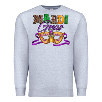 Heather Grey happy mardi gras carnival mask Premium Sweatshirt - Jasminsmagicworld