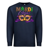 Navy happy mardi gras carnival mask Premium Sweatshirt - Jasminsmagicworld