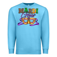 Ocean Blue happy mardi gras carnival mask Premium Sweatshirt - Jasminsmagicworld