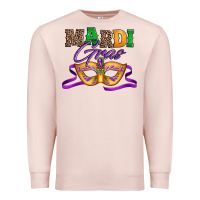 Pale Pink happy mardi gras carnival mask Premium Sweatshirt - Jasminsmagicworld