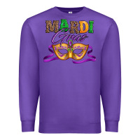 Purple happy mardi gras carnival mask Premium Sweatshirt - Jasminsmagicworld