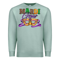 Seafoam happy mardi gras carnival mask Premium Sweatshirt - Jasminsmagicworld