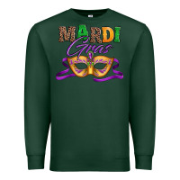 Sports Green happy mardi gras carnival mask Premium Sweatshirt - Jasminsmagicworld