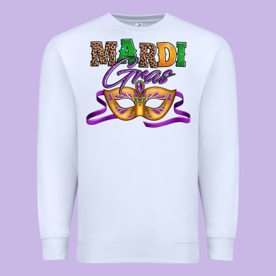 Happy Mardi Gras Carnival Mask Premium Sweatshirt Designed By Jasminsmagicworld