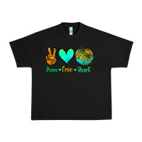 Black peace love beach Urban Heavy Tee - Jasminsmagicworld
