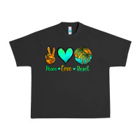 Pigment Black peace love beach Urban Heavy Tee - Jasminsmagicworld